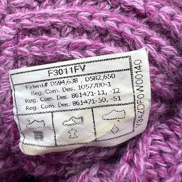 UGG Purple Cardy Sweater Knit Button Boots Size 3 Girl’s - Picture 8 of 11